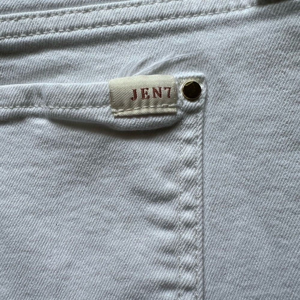 JEN 7 white stretch denim shorts with 5 pockets, size 12 - Picture 7 of 11